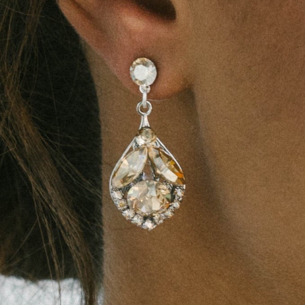 Sara Gabriel Mini Jasmine earrings (clear/silver)